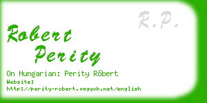 robert perity business card